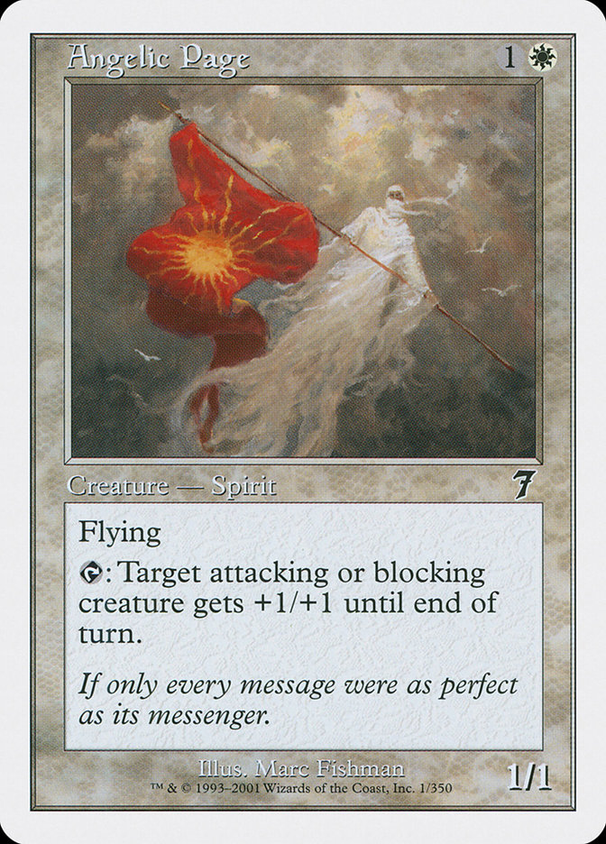 Angelic Page - MTG Card versions