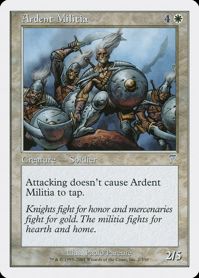Ardent Militia - MTG Card versions