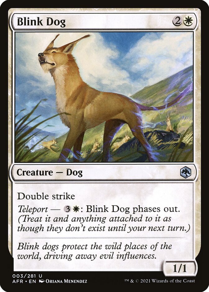 Blink Dog - MTG Card versions