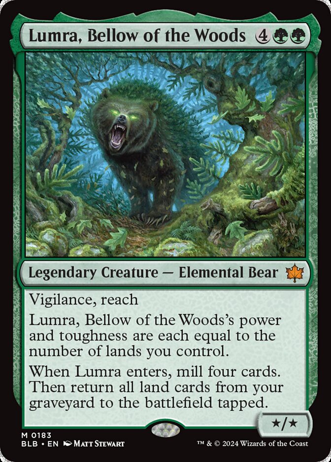 Lumra, Bellow of the Woods - MTG Card versions