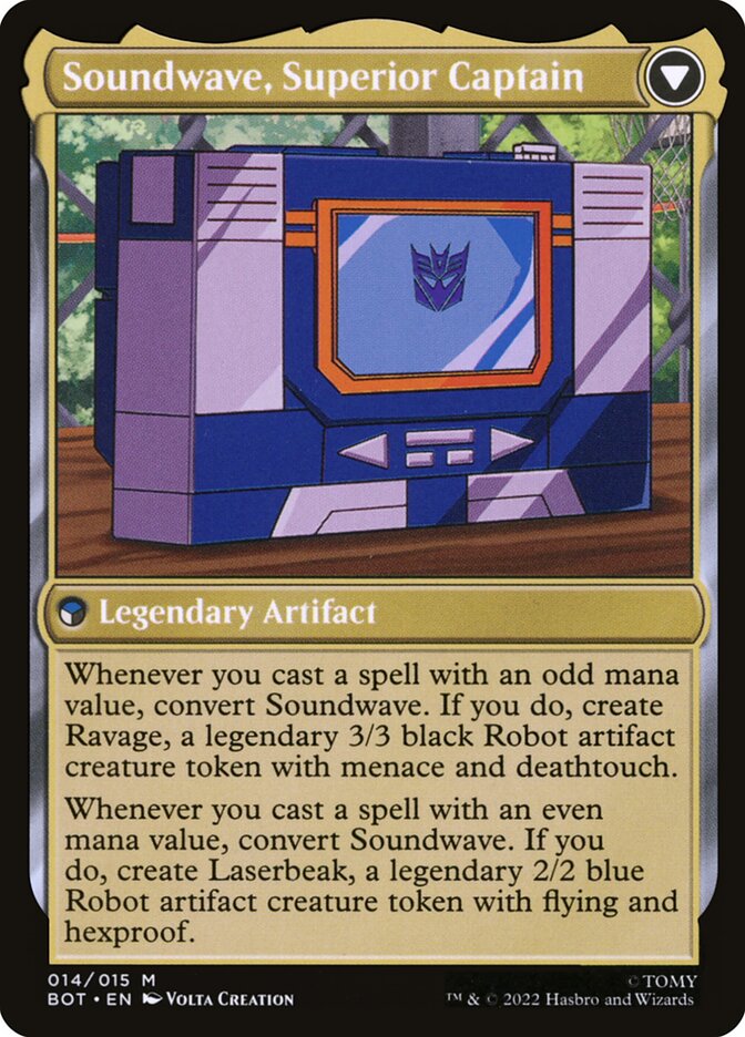 Soundwave, Sonic Spy // Soundwave, Superior Captain - Transformers (BOT)