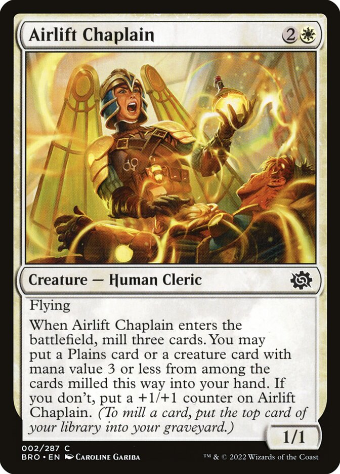 Airlift Chaplain - MTG Card versions
