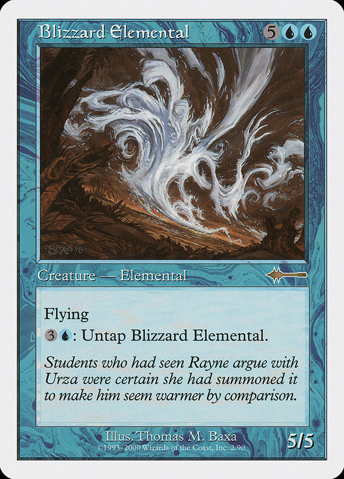 Blizzard Elemental - MTG Card versions