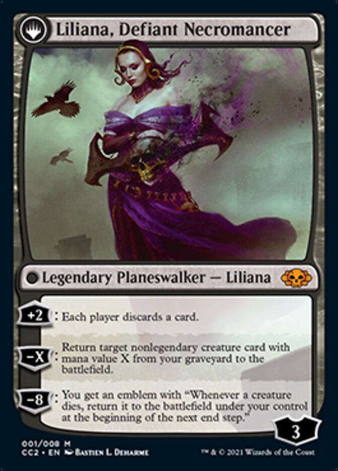 Liliana, Heretical Healer // Liliana, Defiant Necromancer - MTG Card versions
