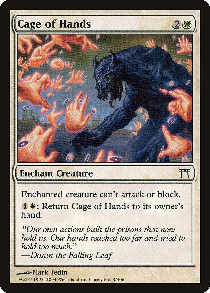 Cage of Hands - MTG Card versions