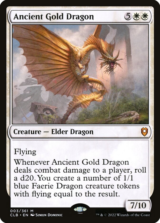 Ancient Gold Dragon - MTG Card versions