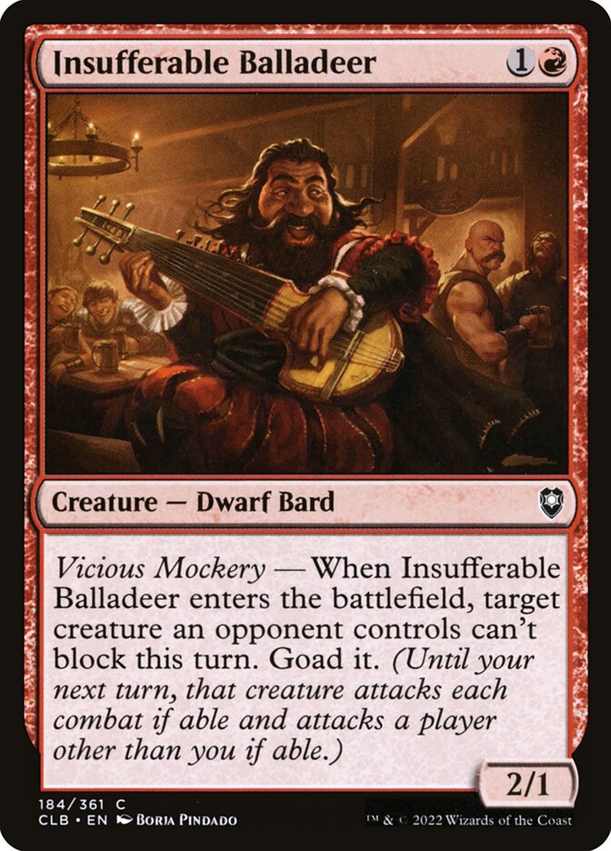 Insufferable Balladeer - Commander Legends: Battle for Baldur's Gate