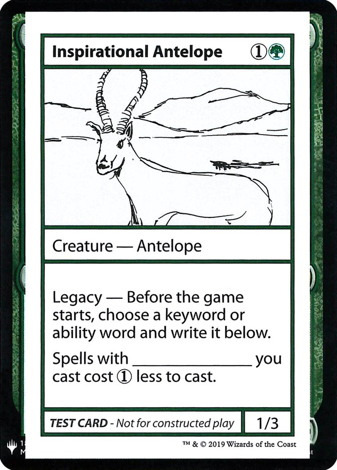 Inspirational Antelope - Mystery Booster Playtest Cards 2019 (CMB1)