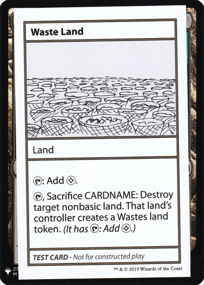 Waste Land - Mystery Booster Playtest Cards 2019 (CMB1)