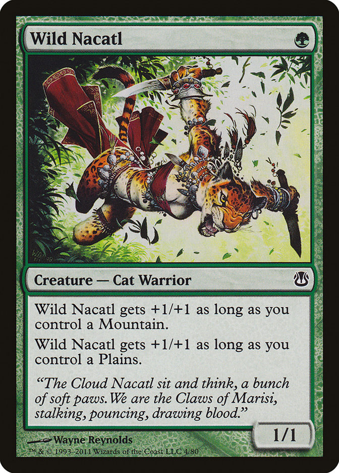 Wild Nacatl - MTG Card versions