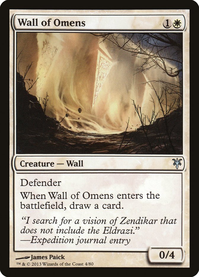 Wall of Omens - MTG Card versions