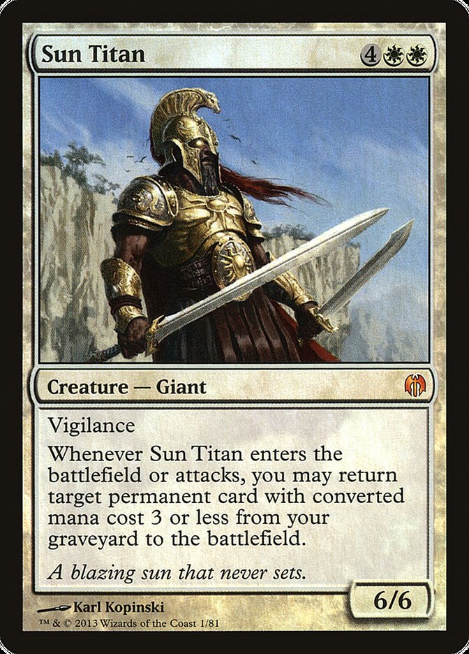 Sun Titan - MTG Card versions