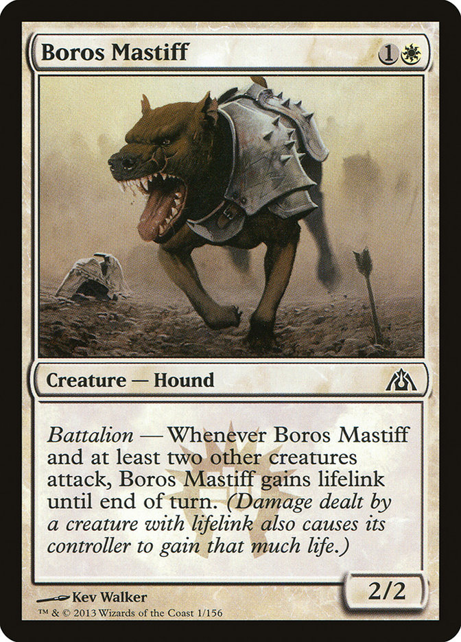 Boros Mastiff - MTG Card versions