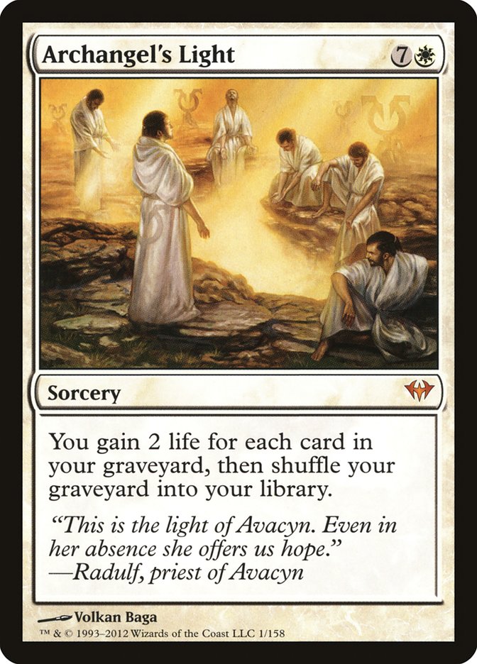 Archangel's Light - MTG Card versions