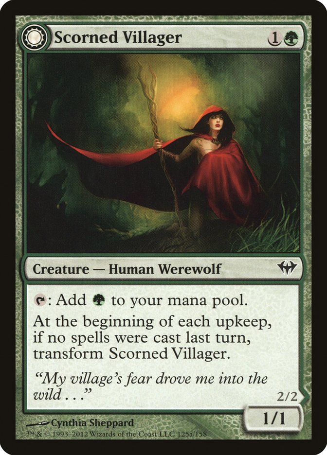 Scorned Villager // Moonscarred Werewolf - Dark Ascension