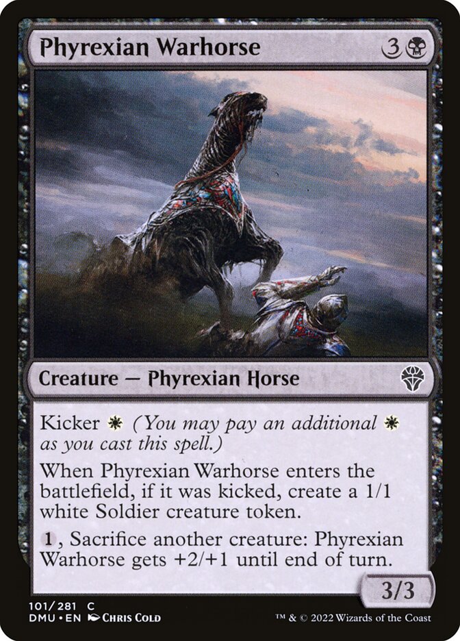 Phyrexian Warhorse - Dominaria United