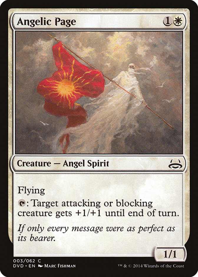 Angelic Page - MTG Card versions