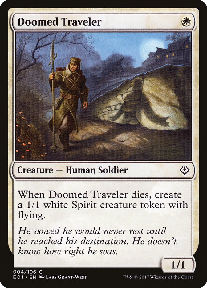 Doomed Traveler - MTG Card versions