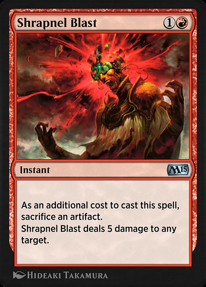 Shrapnel Blast - MTG Card versions