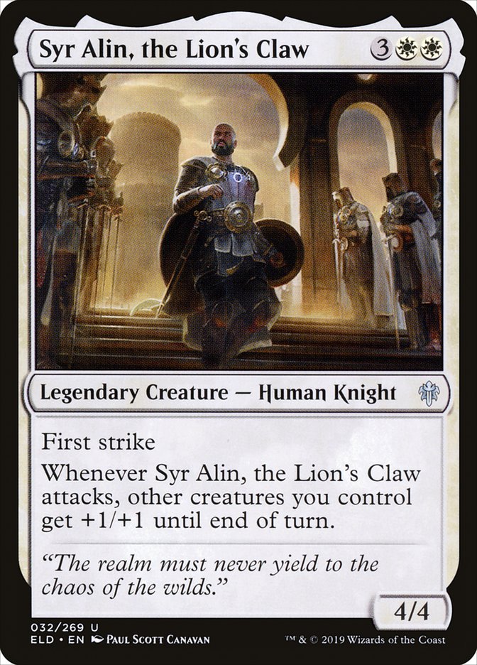 Syr Alin, the Lion's Claw - Throne of Eldraine (ELD)