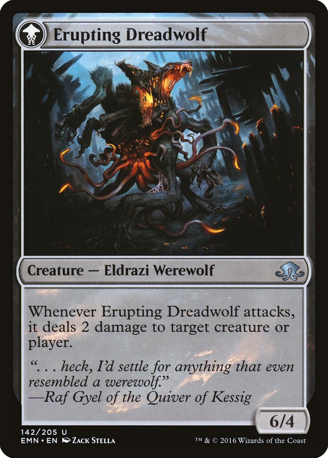 Smoldering Werewolf // Erupting Dreadwolf - Eldritch Moon