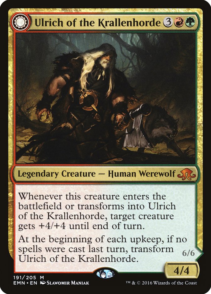 Ulrich of the Krallenhorde // Ulrich, Uncontested Alpha - Eldritch Moon (EMN)