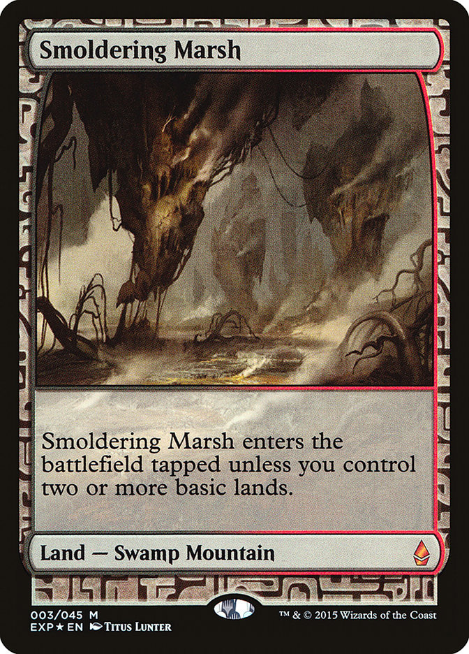 Smoldering Marsh - MTG Card versions