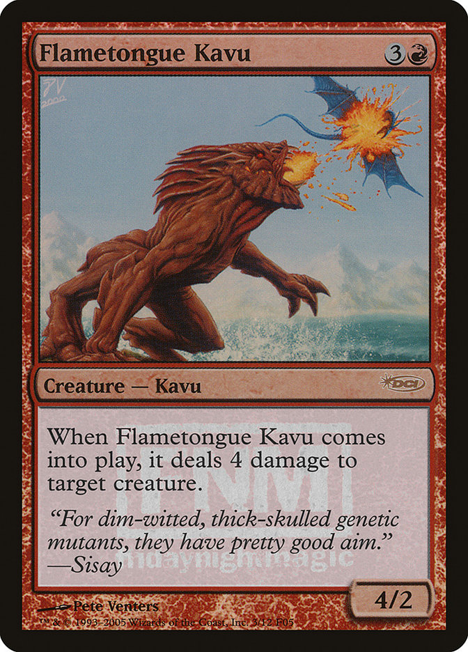 Flametongue Kavu - MTG Card versions