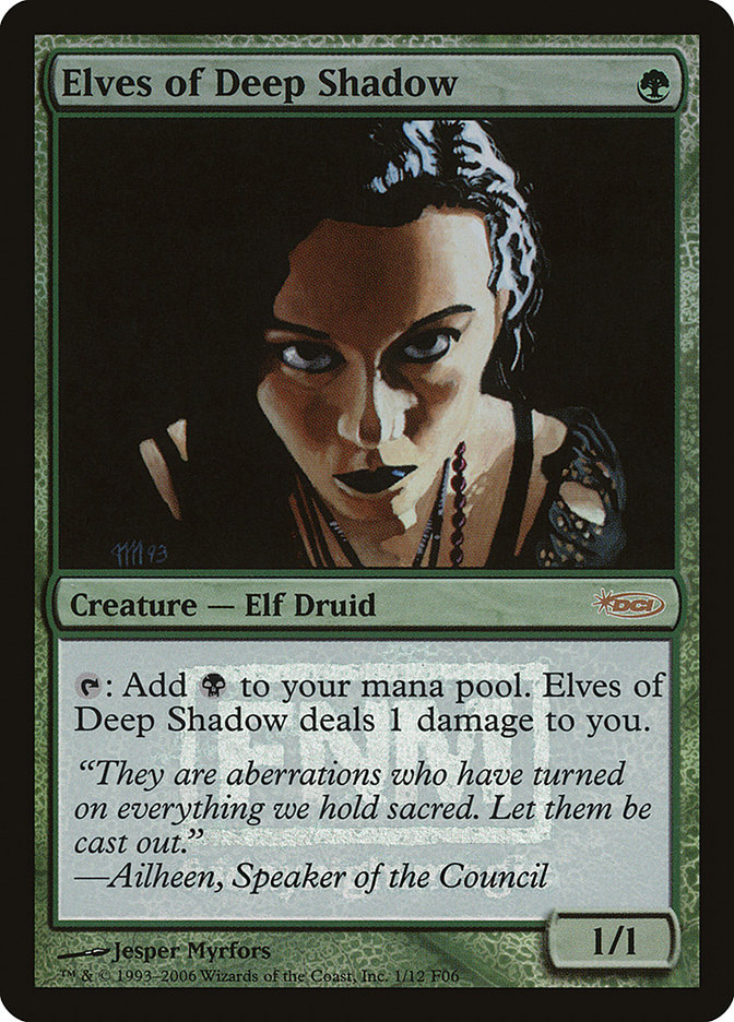 Elves of Deep Shadow - MTG Card versions