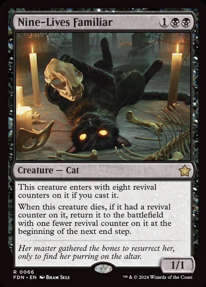 Nine-Lives Familiar - MTG Card versions