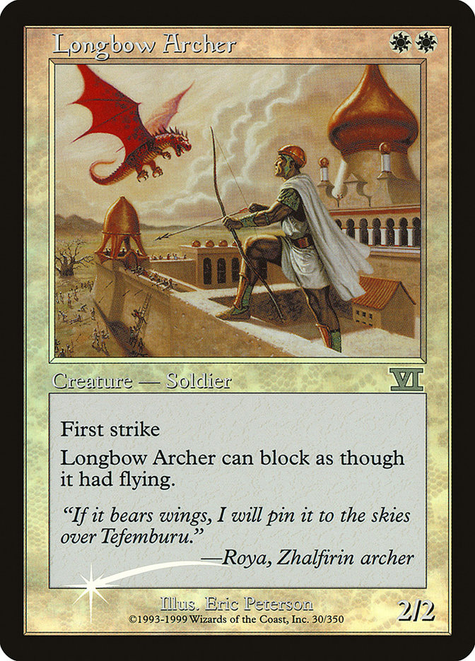Longbow Archer - MTG Card versions