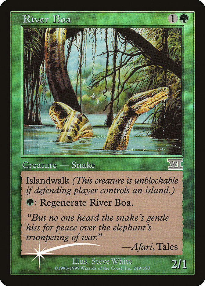 River Boa - MTG Card versions