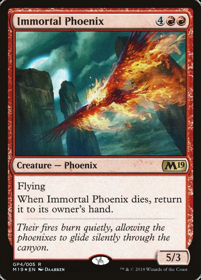 Immortal Phoenix - MTG Card versions