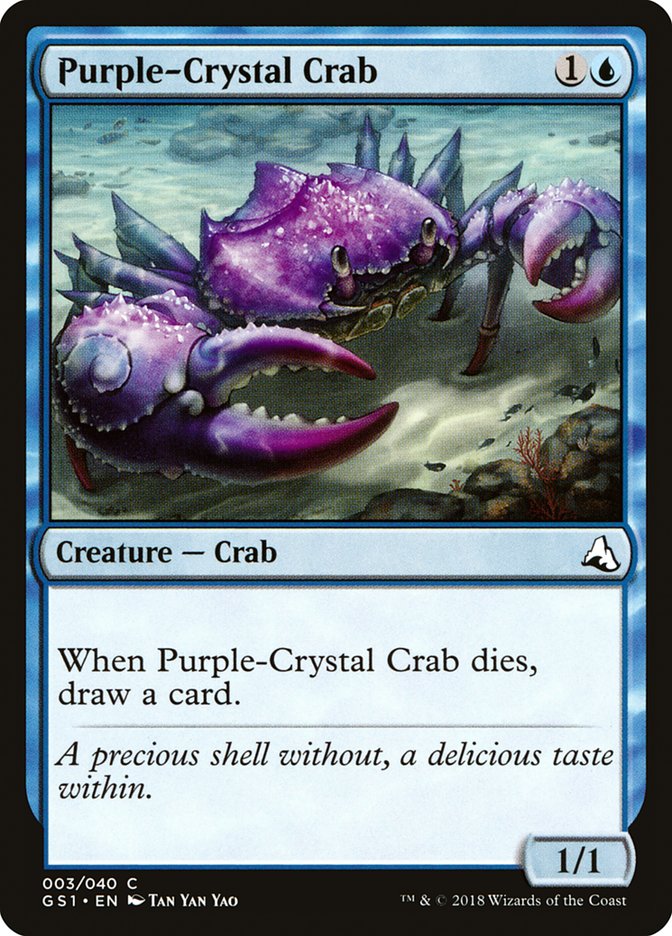 Purple-Crystal Crab - MTG Card versions