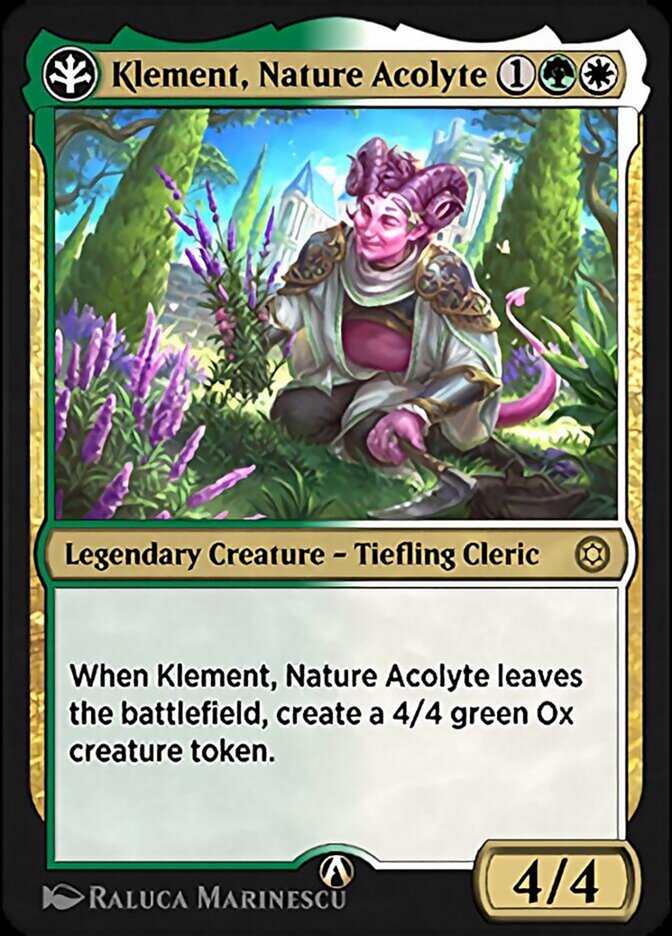 Klement, Nature Acolyte - MTG Card versions