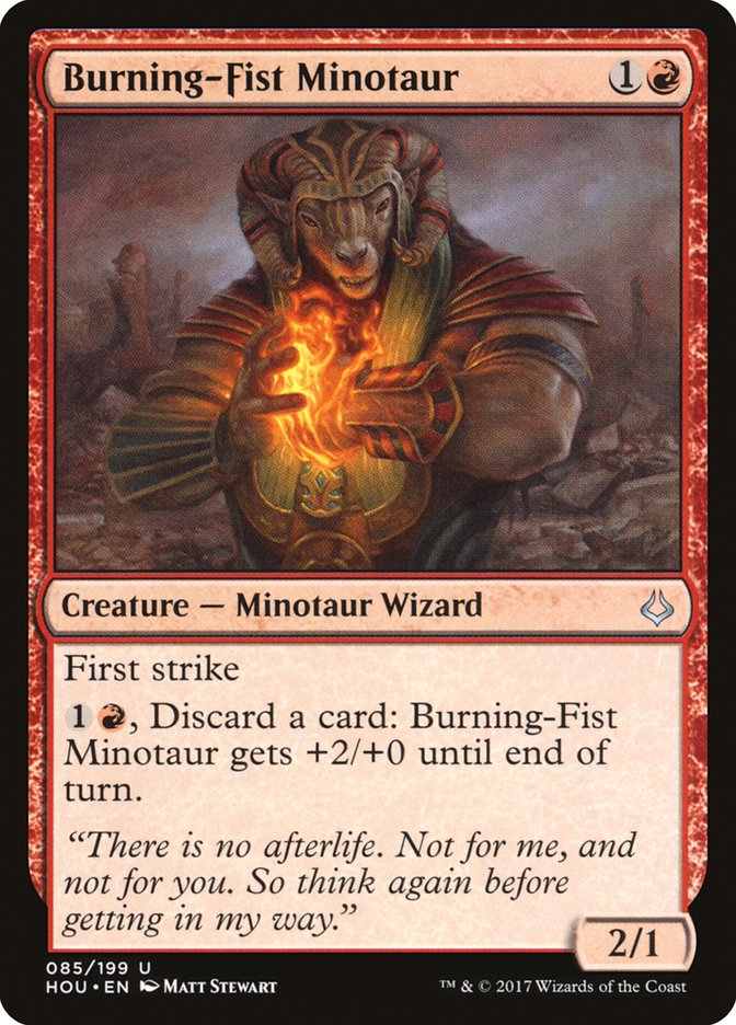 Burning-Fist Minotaur - Hour of Devastation (HOU)