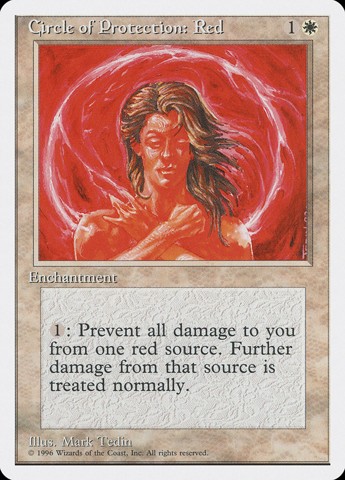 Circle of Protection: Red - MTG Card versions
