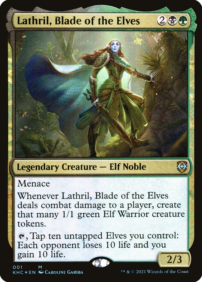 Lathril, Blade of the Elves - MTG Card versions