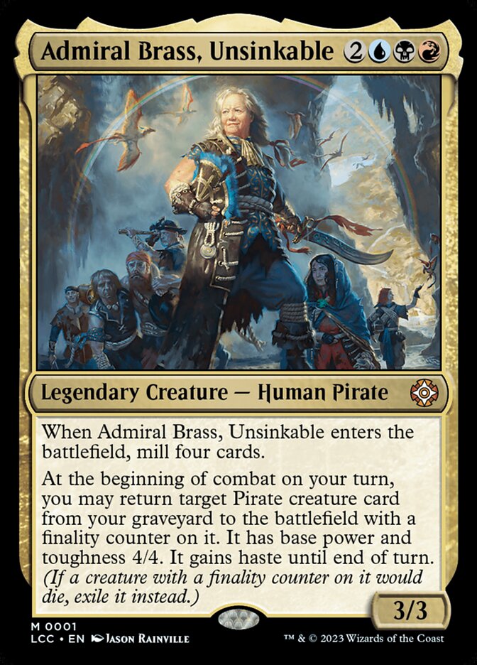 Admiral Brass, Unsinkable - MTG Card versions