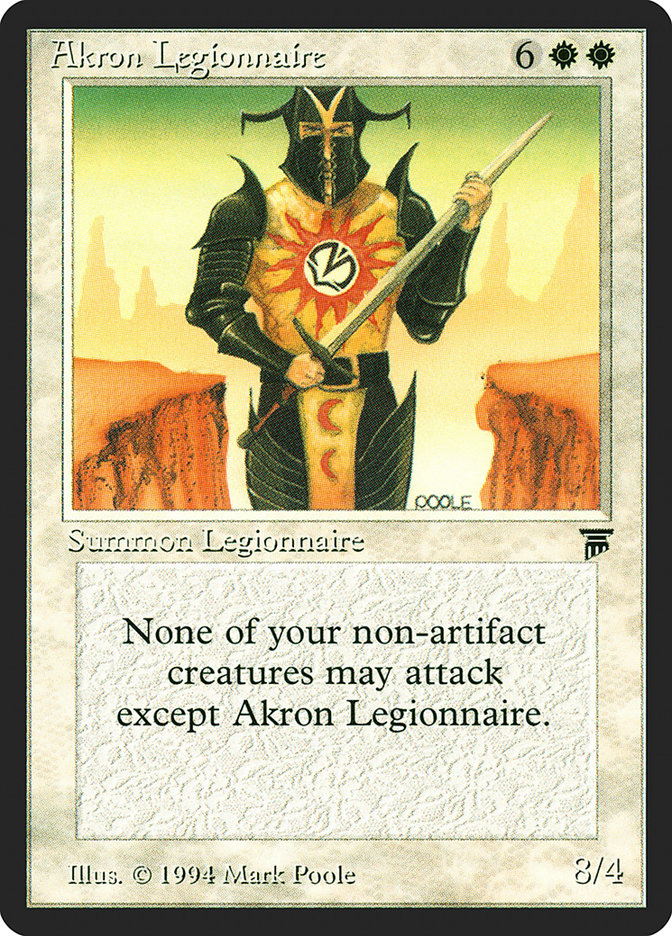 Akron Legionnaire - MTG Card versions
