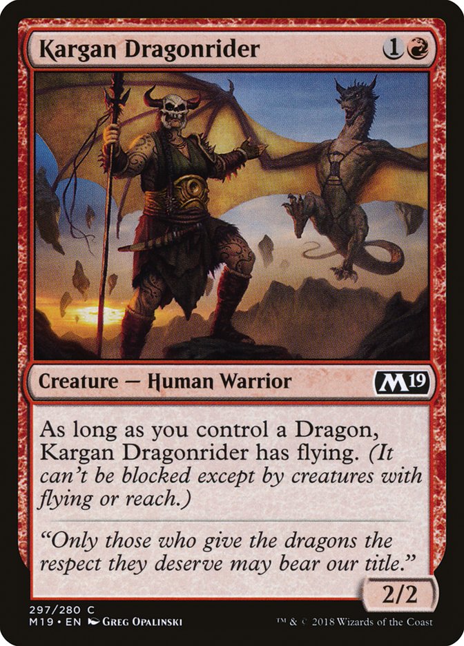 Kargan Dragonrider - Core Set 2019 (M19)