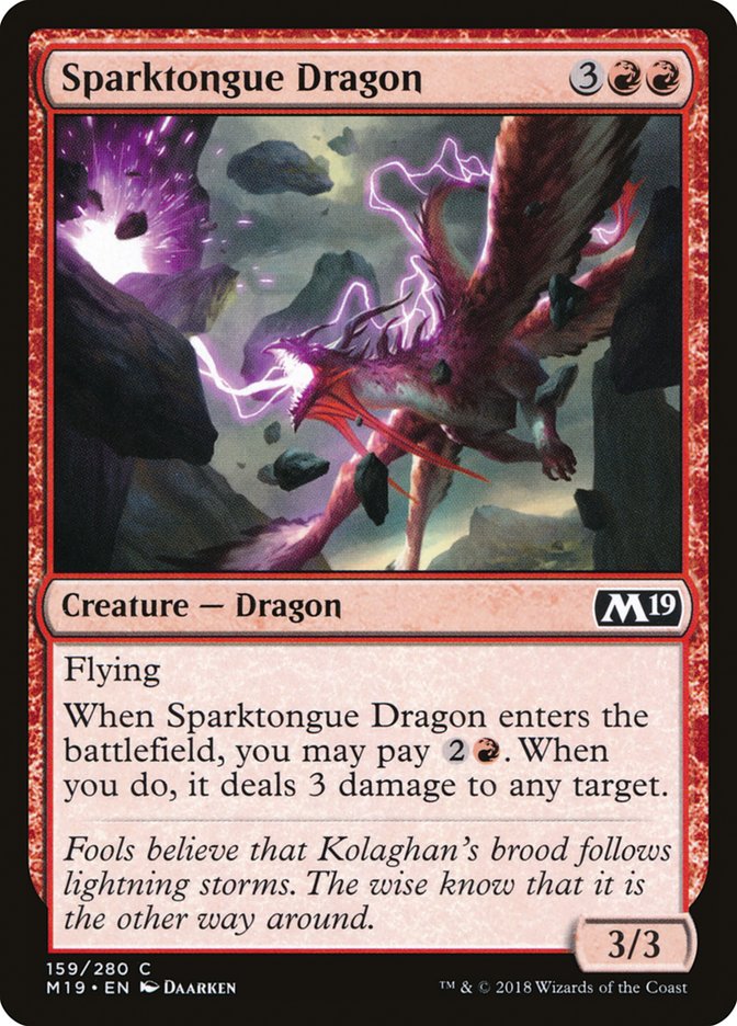Sparktongue Dragon - Core Set 2019 (M19)