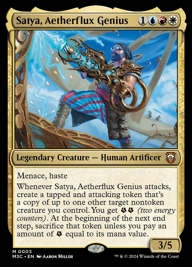 Satya, Aetherflux Genius - MTG Card versions