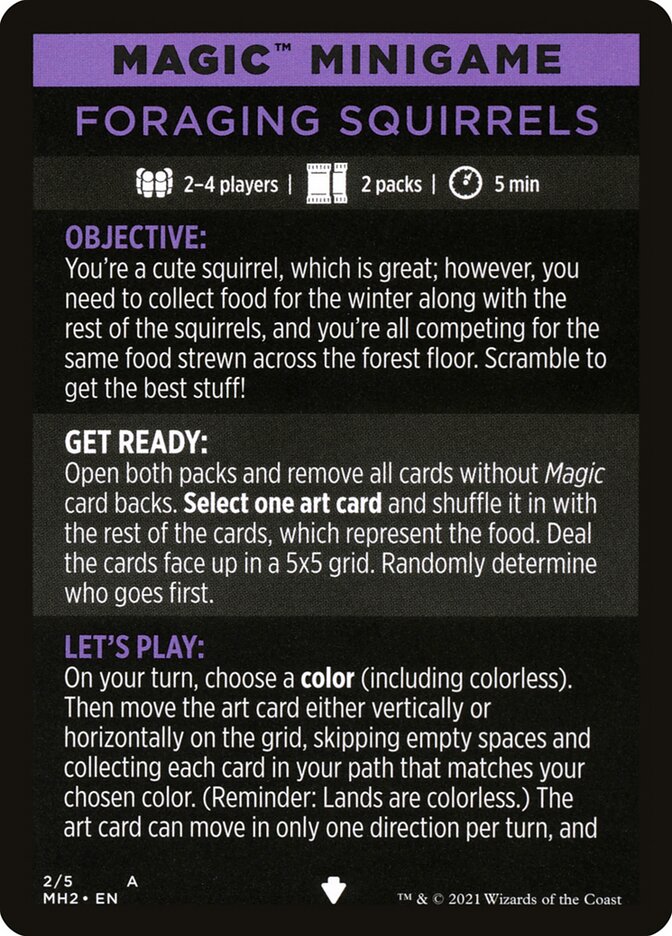 Foraging Squirrels // Foraging Squirrels (cont'd) - Modern Horizons 2 Minigames