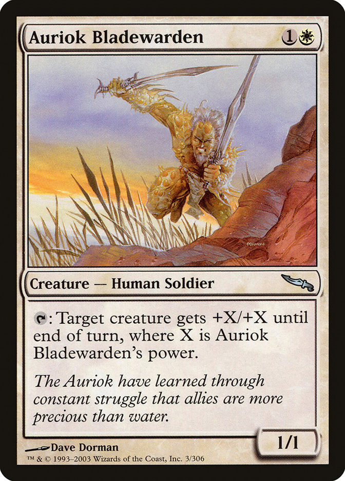 Auriok Bladewarden - MTG Card versions