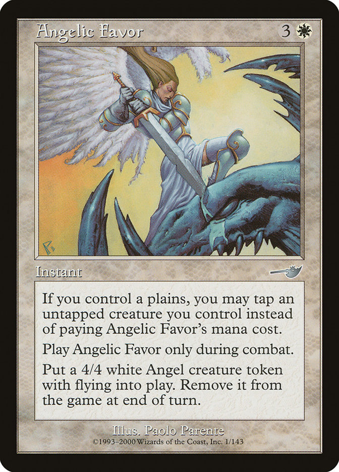 Angelic Favor - MTG Card versions