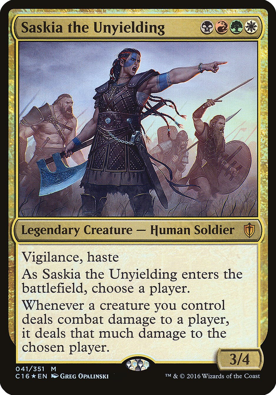 Saskia the Unyielding - MTG Card versions