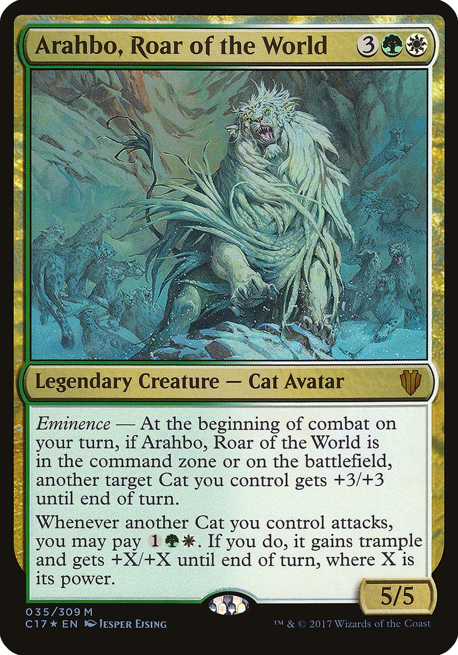Arahbo, Roar of the World - MTG Card versions