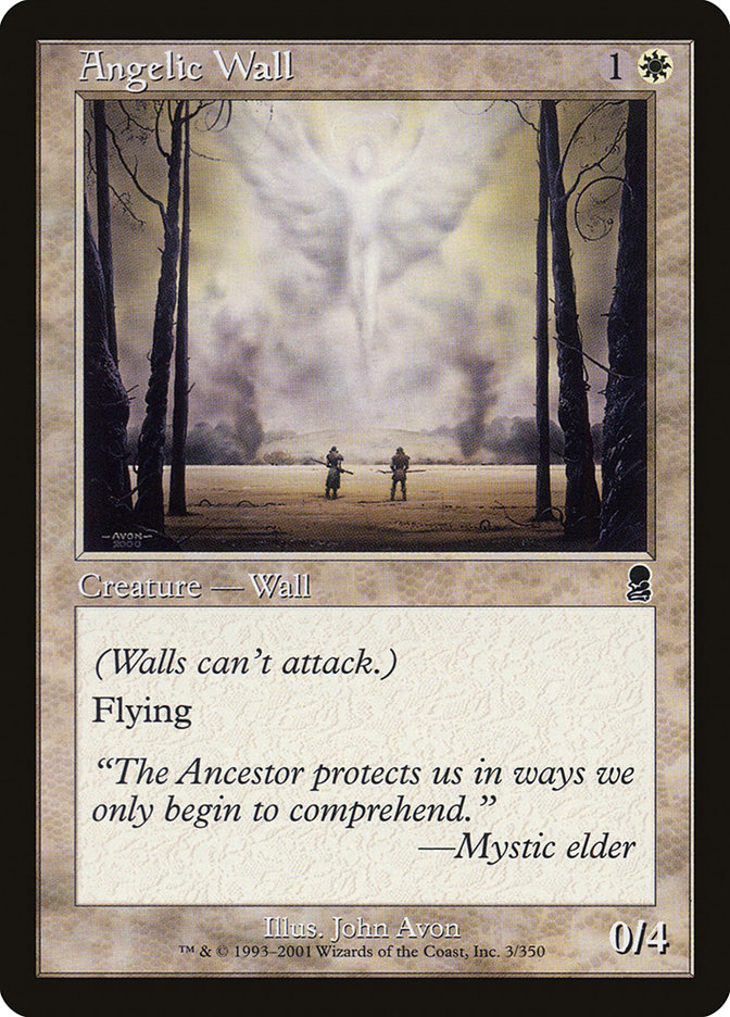 Angelic Wall - MTG Card versions