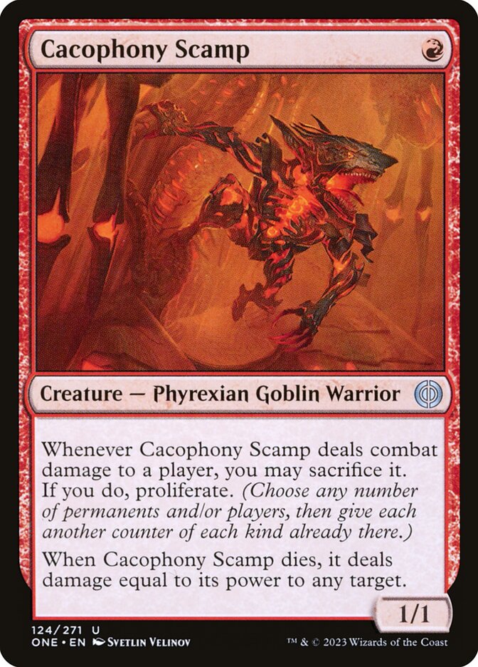 Cacophony Scamp - Phyrexia: All Will Be One